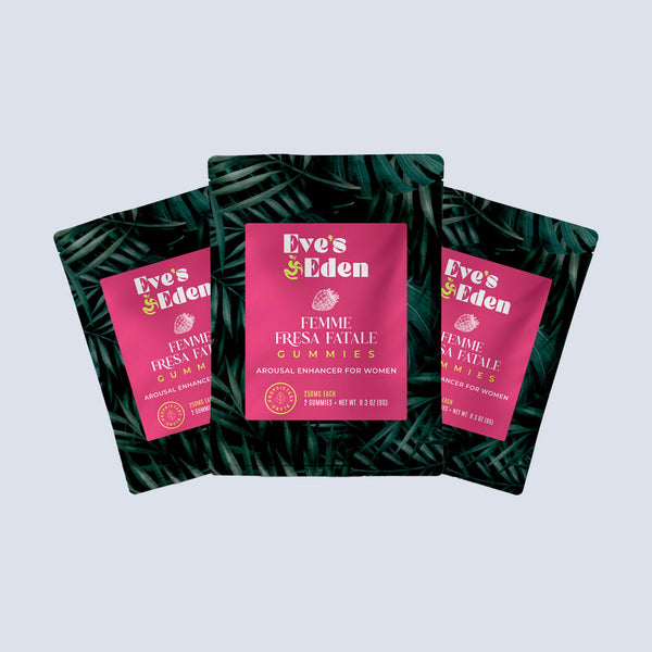 Tease Trio – Femme Fresa Fatale Gummies (3-Pack) | Eve’s Eden